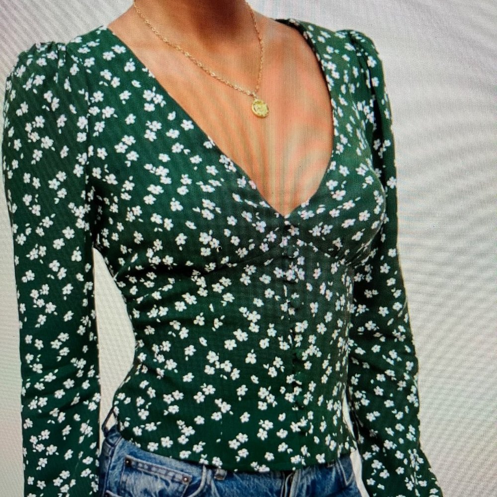 Reformation Nell Top size XS Annette Green (tags still on)